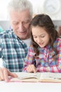 Little cute girl reading book Royalty Free Stock Photo