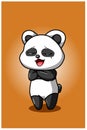 The little cute panda vector illustration Royalty Free Stock Photo