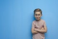 Little cute primary school boy in glasses Royalty Free Stock Photo