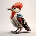 Little Cute Woodpecker: High-quality Fashion Feather In Unreal Engine