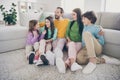 Little cute younger kid sit floor carpet near sofa couch tell say kindergarten novelty people loving family listen enjoy