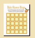 Little Cutie Citrus Themed Baby shower Bingo Game