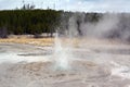 The little dancing acting geyser in Yellowstone Park