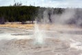 The little dancing acting Vixen geyser in Yellowstone Park