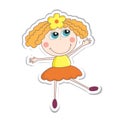 A little dancing cartoon girl