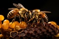 little darlings cuties a bees, honey, a laborer, a hard worker, yellow and black striped animals cheerful joyful happy