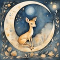 the little deer sleeps on the moon - 1