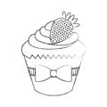 Little delicious creamy cupcake