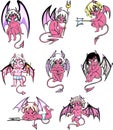 Little devil cartoons Royalty Free Stock Photo