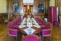 The Little Dining Hall Used as Living Room for Guests and the Prince`s Dining Hall. Royalty Free Stock Photo