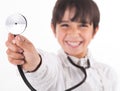 Little doctor showing his Stethoscope Royalty Free Stock Photo
