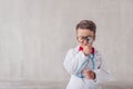 Little doctor with a stethoscope Royalty Free Stock Photo