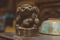 Little dog figurine in antique shop in China