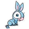 Little donkey animal character illustration cartoon