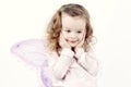 Little dreamy girl with butterfly wings Royalty Free Stock Photo