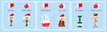 The little elf tells what can and cannot be done during hypothermia in winter. Infographic stickers for kids posters