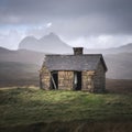 The little Elphin bothy Scottish highlands