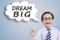 Little entrepreneur and Dream Big text