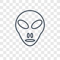 Little Extraterrestial concept vector linear icon isolated on tr Royalty Free Stock Photo