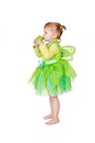 Little fairy with green frog