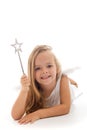 Little fairy with magic wand Royalty Free Stock Photo