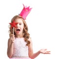 Little fairy with magic wand Royalty Free Stock Photo