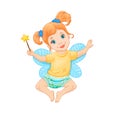 Little fairy. Vector illustration. Drawing suitable for print