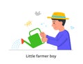 Little farmer boy concept Royalty Free Stock Photo