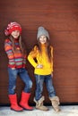 Little fashion girls Royalty Free Stock Photo