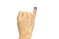 The little finger that has been dipped in ink is a sign that you have participated in the election to elect the President,