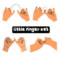 Little finger making promise set