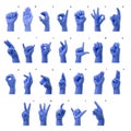 Little Finger Spelling the Alphabet in American Sign Language (ASL) Royalty Free Stock Photo
