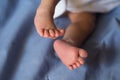 Little fingers. Legs newborn baby Royalty Free Stock Photo