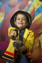 Little firefighter Royalty Free Stock Photo