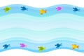 Little Fish Border Background Royalty Free Stock Photo