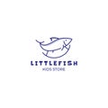 Little Fish logo vector icon template Royalty Free Stock Photo