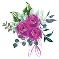 Little Flower Bouquet foliage branch drawing illuatration digital clipart