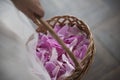 Flower Girls Tossing Rose Petals During Wedding Ceremony