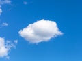 Little fluffy cloud in summer blue sky Royalty Free Stock Photo