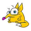 Little fox animal parody cheerful illustration cartoon character
