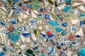 Little fragments of ancient Ottoman Tiles as a background