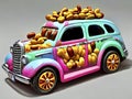 Little French car with peanuts