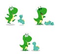 Little funny dinosaurs Royalty Free Stock Photo