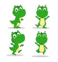 Little funny dinosaurs Royalty Free Stock Photo