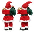 Little funny Santa Claus doll from two aspects back view Royalty Free Stock Photo