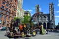 The little giant girl sleeping in Place d`arme