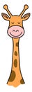 A little giraffe posing with smile stock illustration