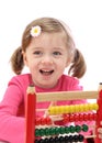 Little girl with abacus Royalty Free Stock Photo