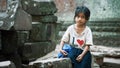 Little girl in Angkor Wat