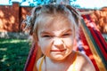 Little girl in a bad mood Royalty Free Stock Photo